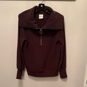Varley Deep brown Ribbed Pullover